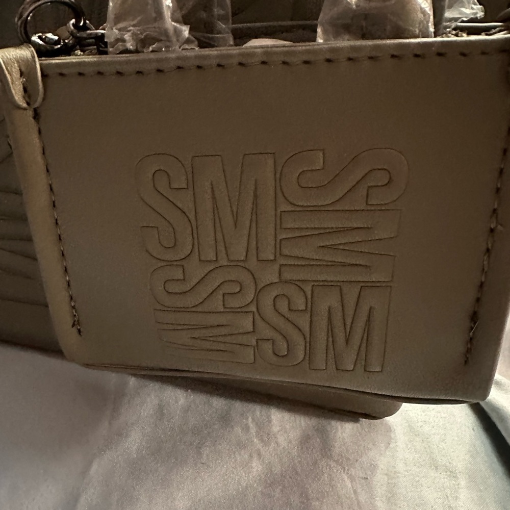 NWT Steve Madden Light Olive Embossed Satchel Crossbody Bag 2 Straps MSRP $108